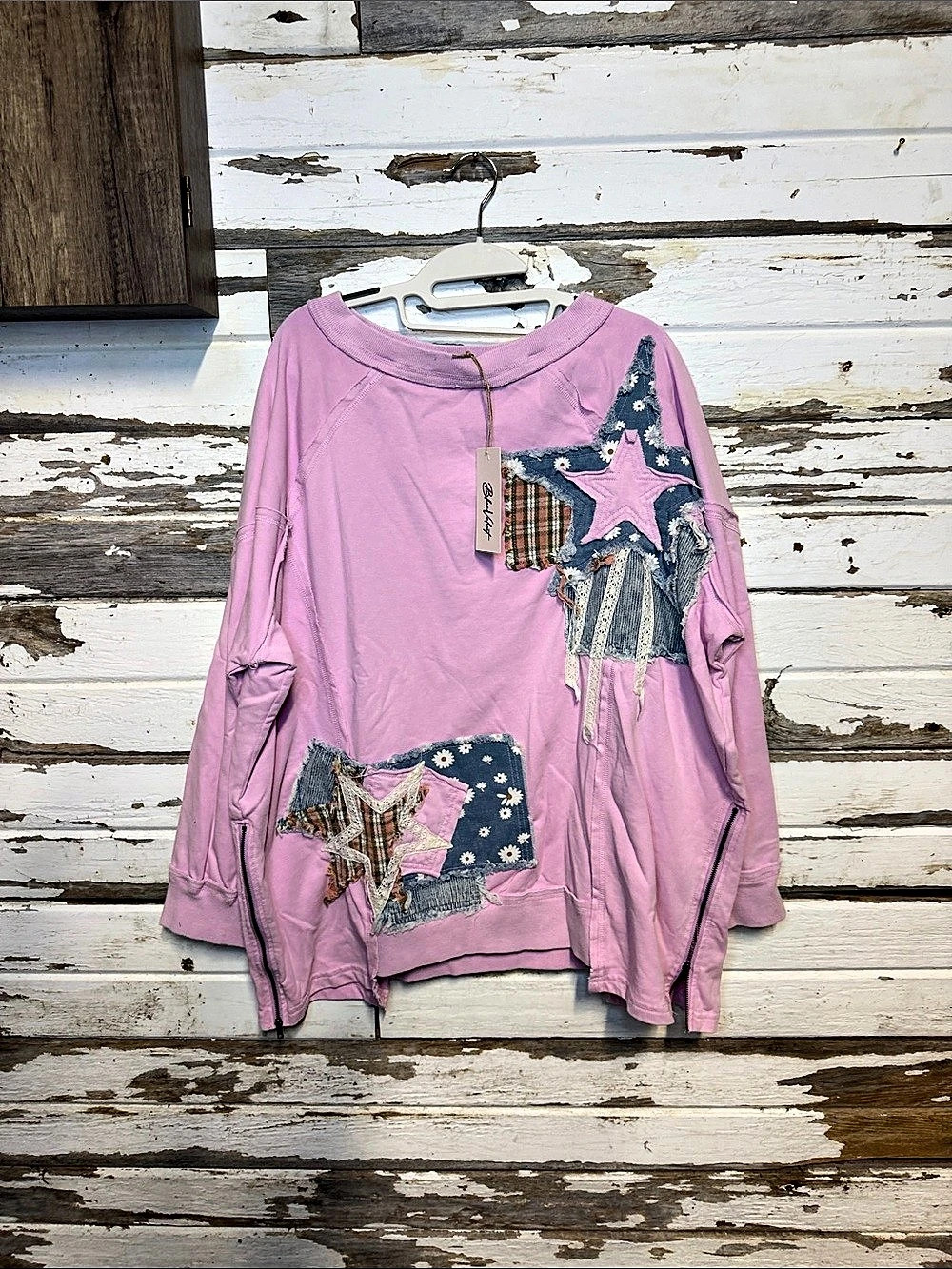 Blue Velvet pink oversized ((023